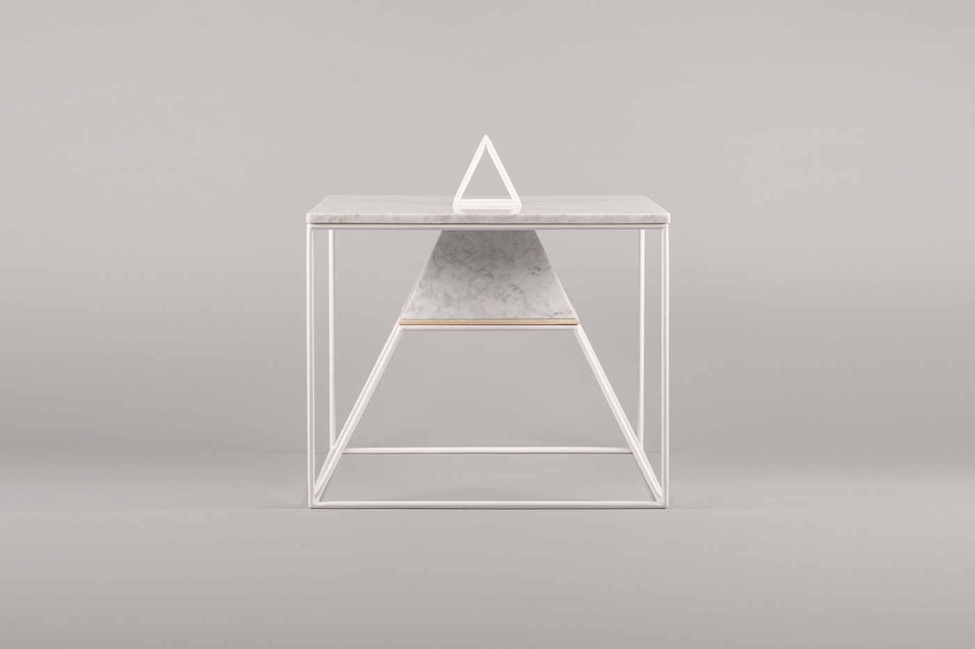 SPUTNIK-5，satellite，Coffee table，Marble，oak，Metal bar，