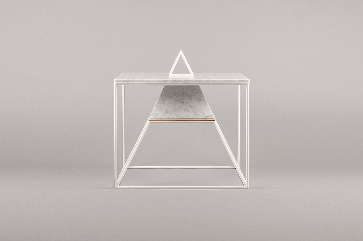 SPUTNIK-5，satellite，Coffee table，Marble，oak，Metal bar，