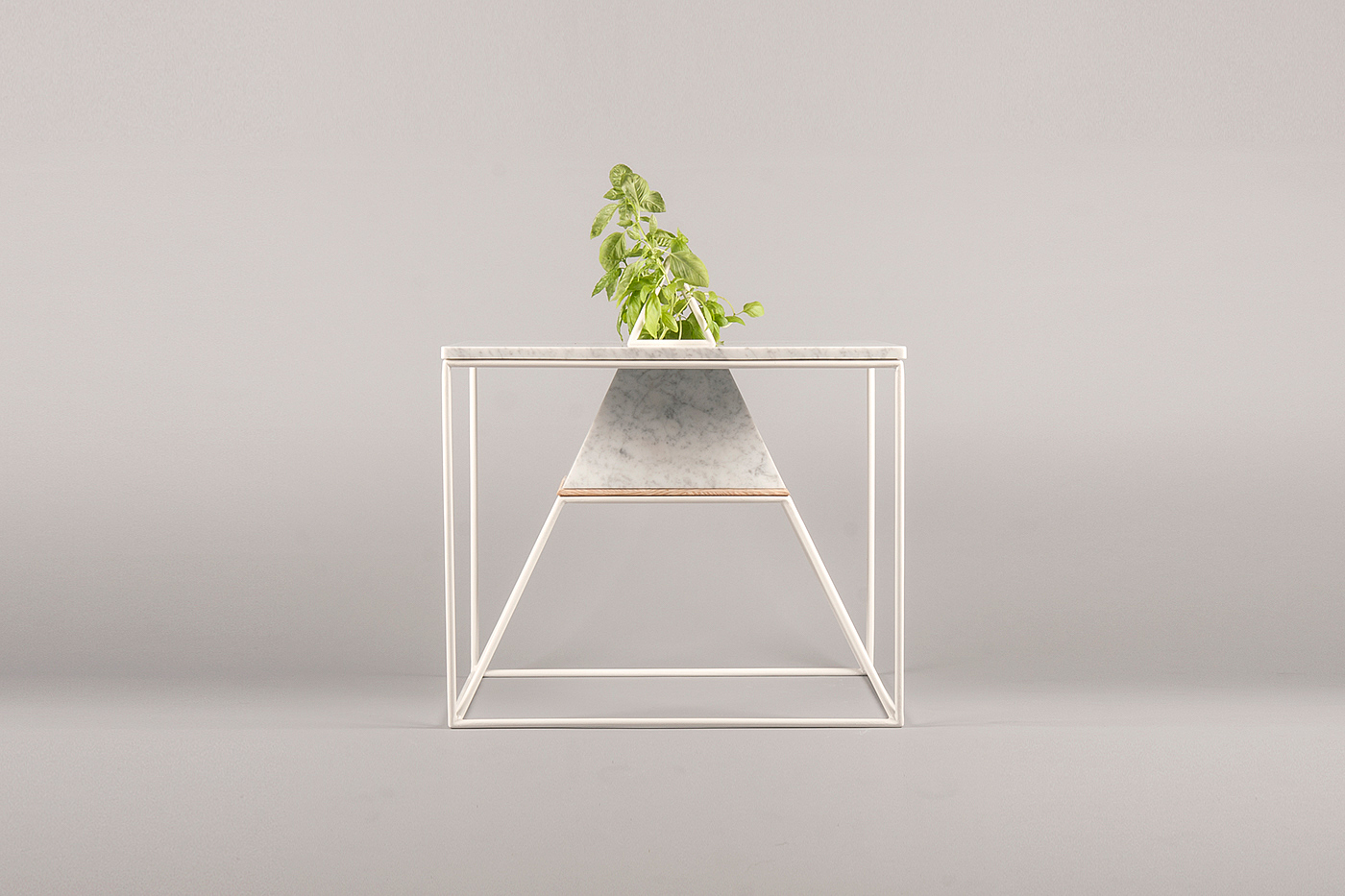 SPUTNIK-5，satellite，Coffee table，Marble，oak，Metal bar，