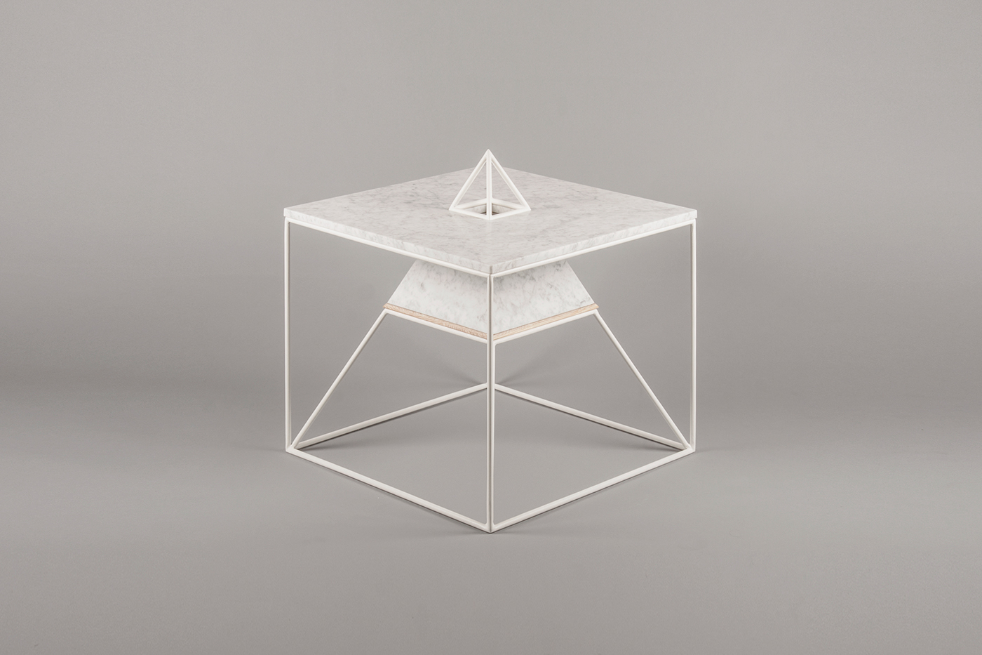 SPUTNIK-5，satellite，Coffee table，Marble，oak，Metal bar，