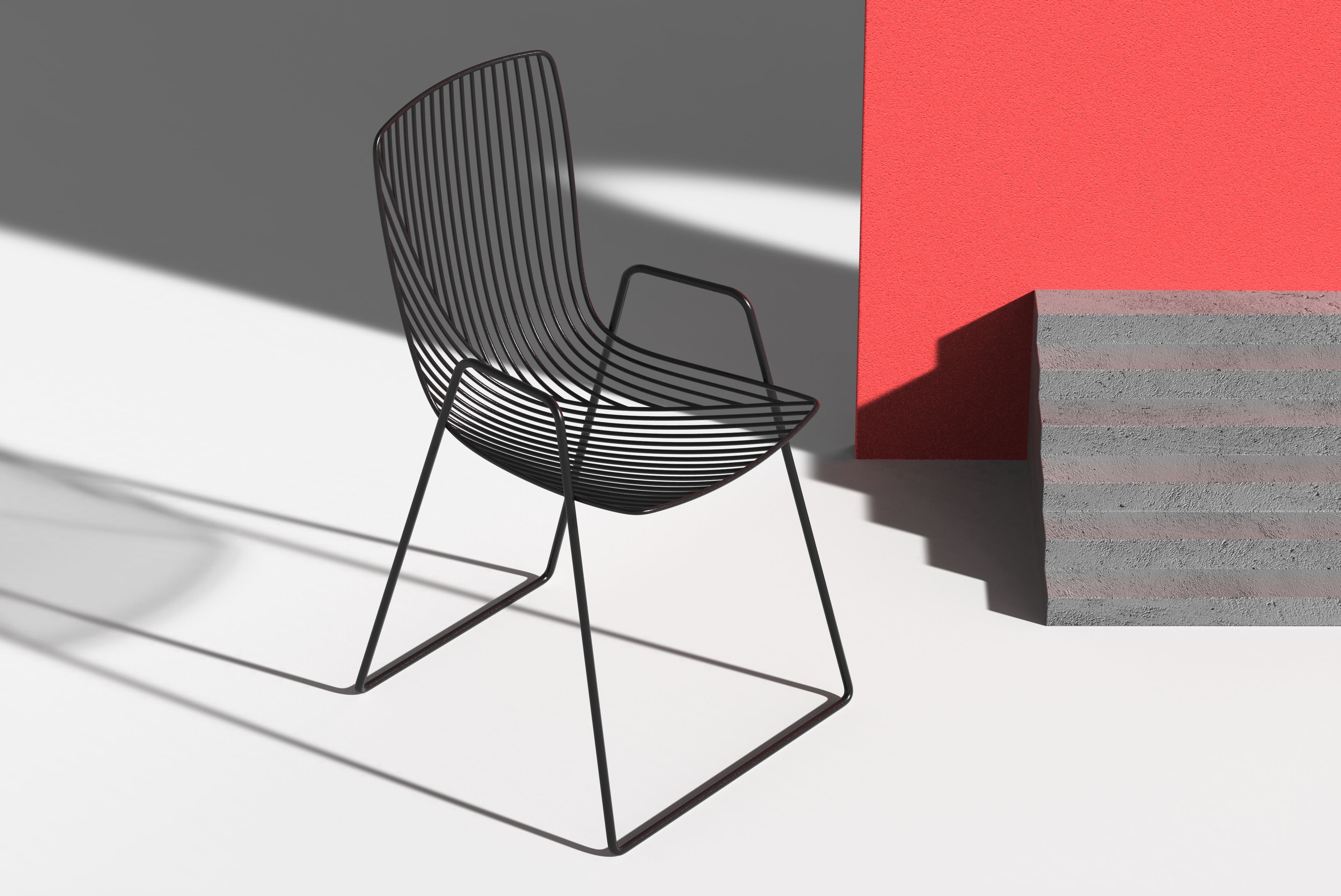 Minimalist，Empty melancholy，line，furniture，chair，