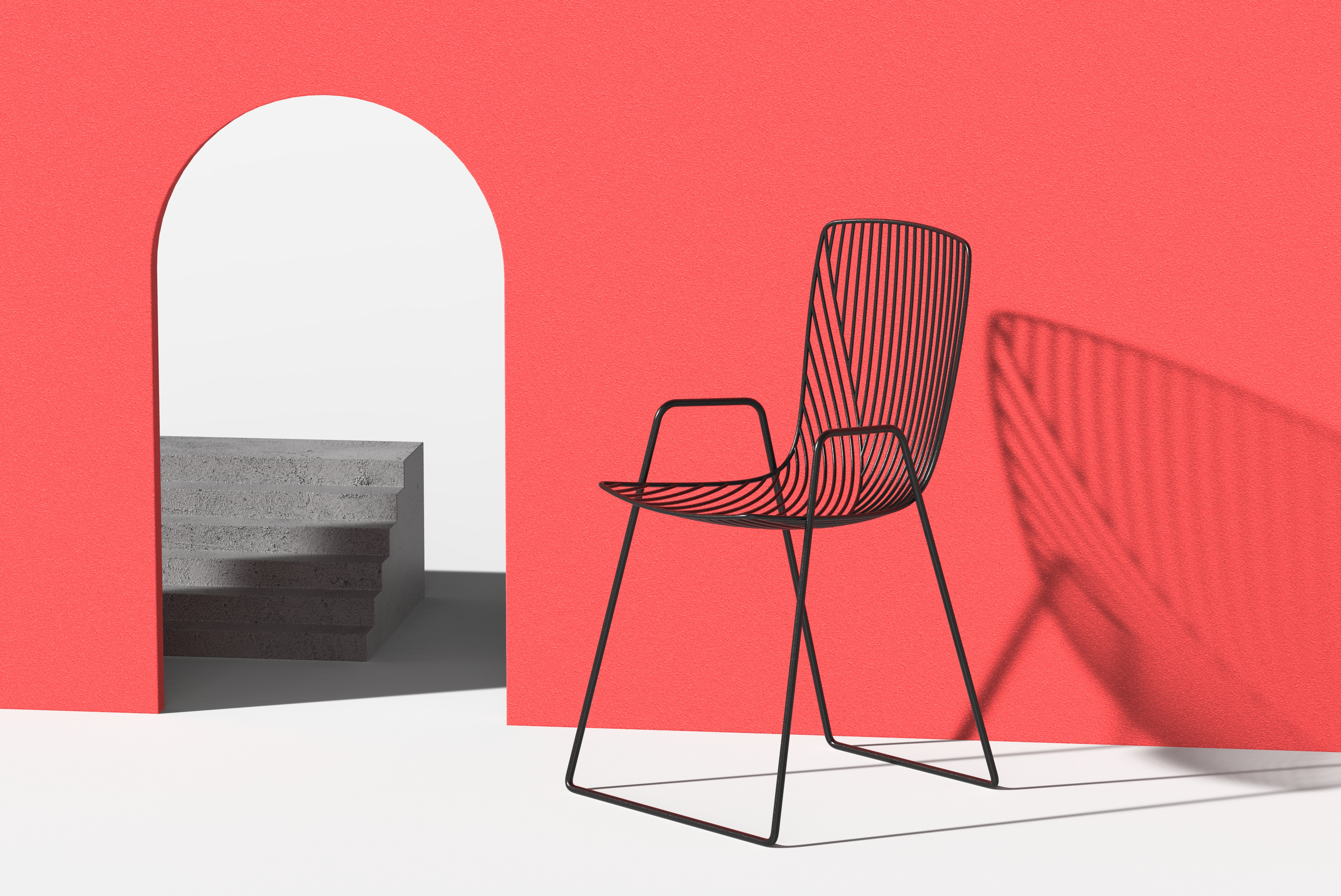 Minimalist，Empty melancholy，line，furniture，chair，