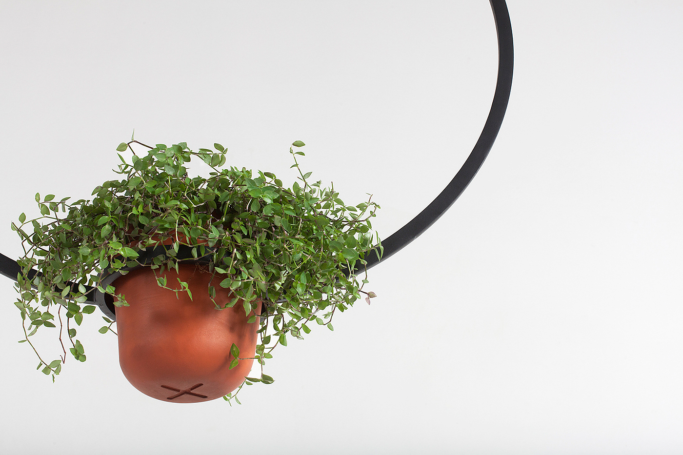 Brick color，Kuiper Belt，Flowerpot，Hanging type，