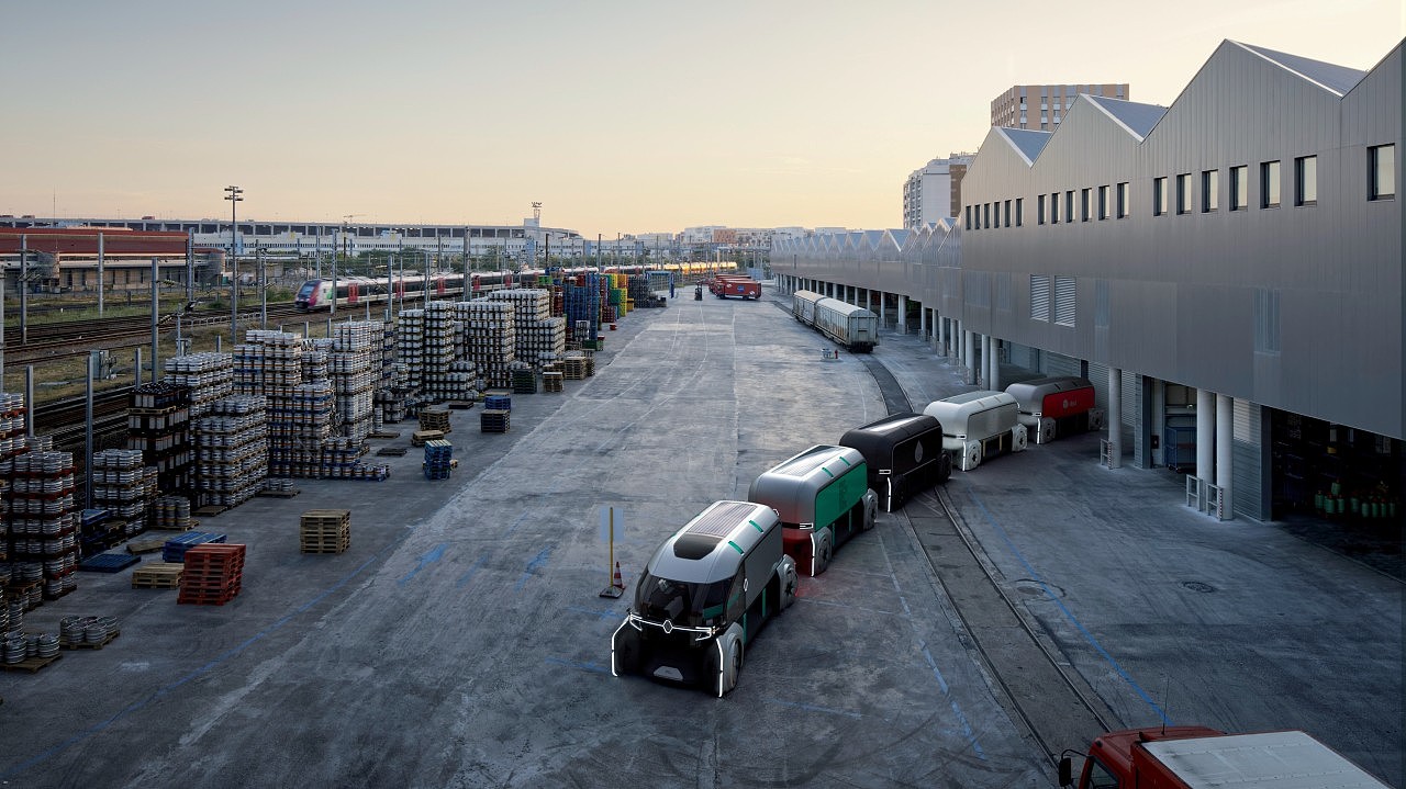 product design，industrial design，renault，Driverless，Electric，concept，truck，