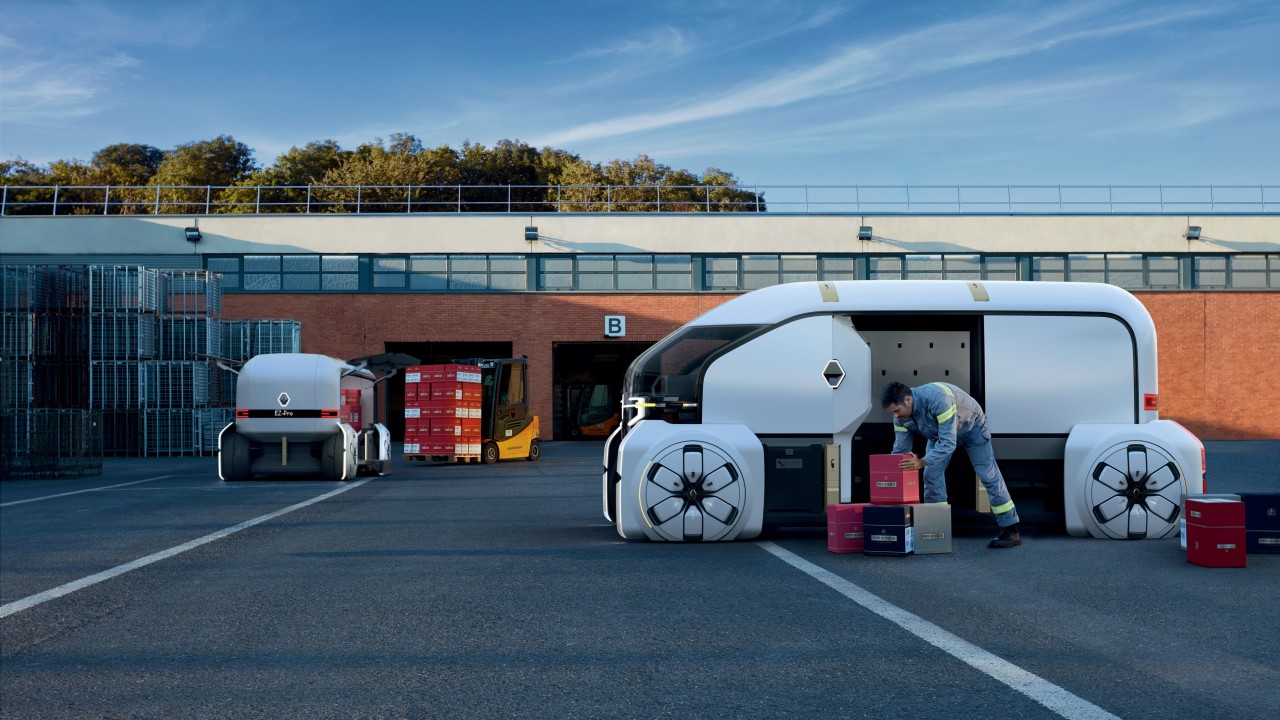product design，industrial design，renault，Driverless，Electric，concept，truck，