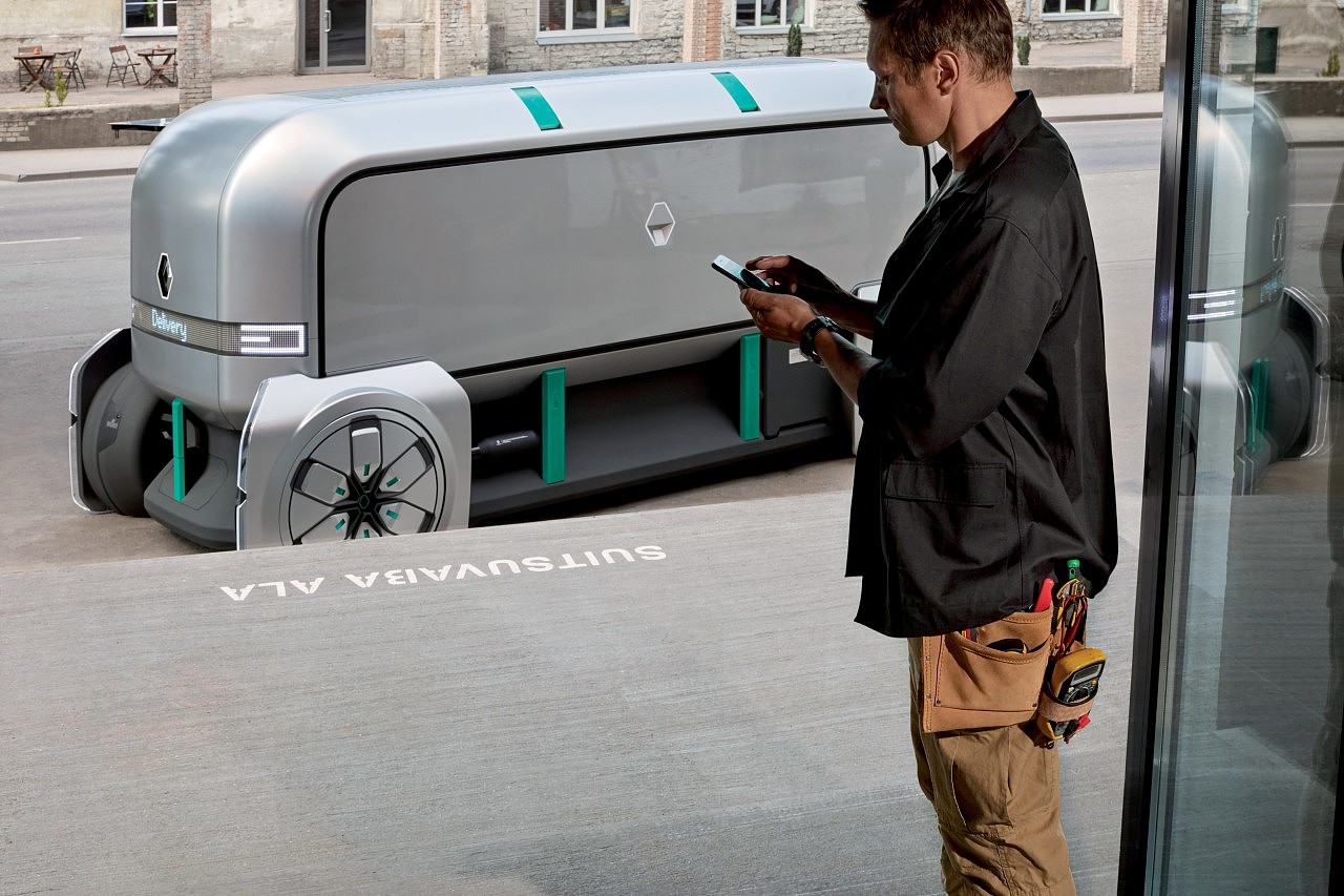 product design，industrial design，renault，Driverless，Electric，concept，truck，