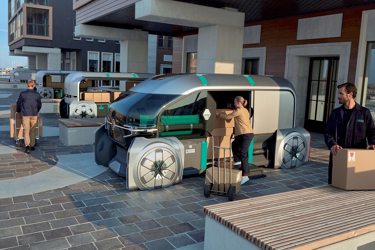 product design，industrial design，renault，Driverless，Electric，concept，truck，