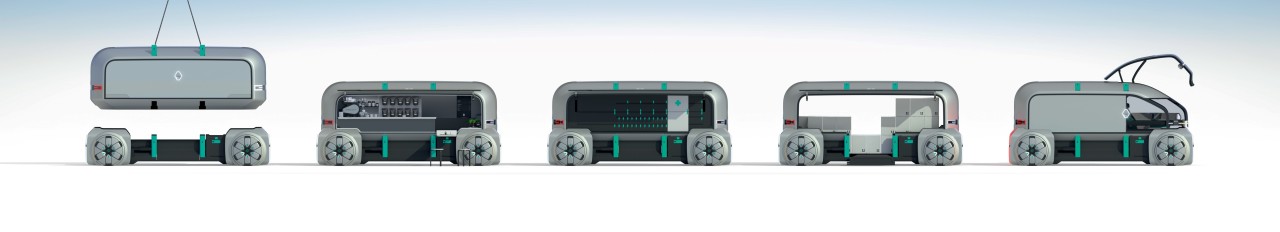 product design，industrial design，renault，Driverless，Electric，concept，truck，