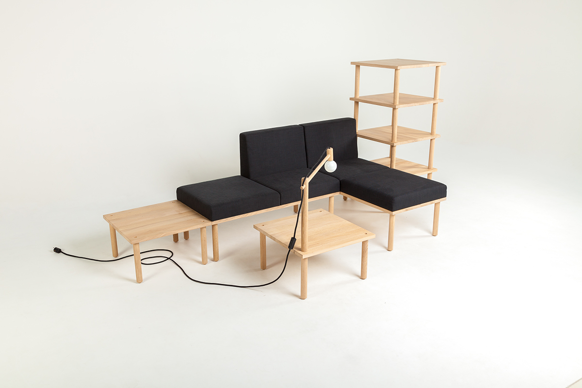 Furniture combination，cloth，oak，NWW Design Award，_SPACE，