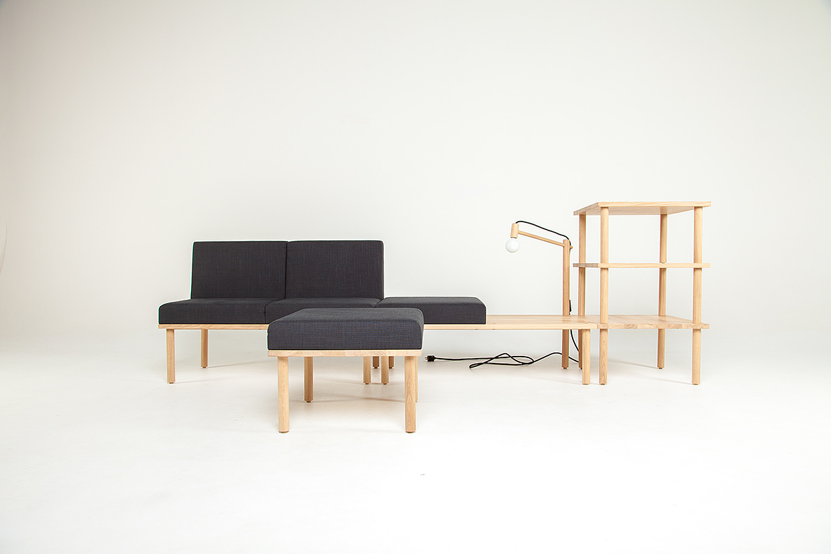 家具组合，布，橡木，NWW设计奖，FREI_RAUM，