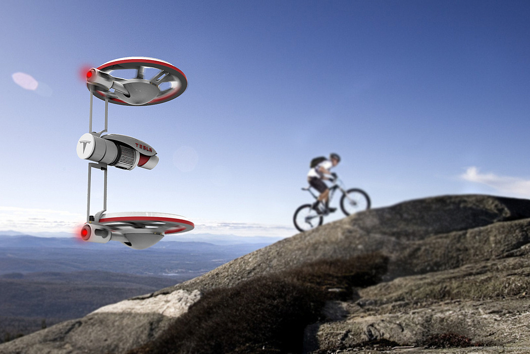 概念，无人机，特斯拉，Tesla drone，