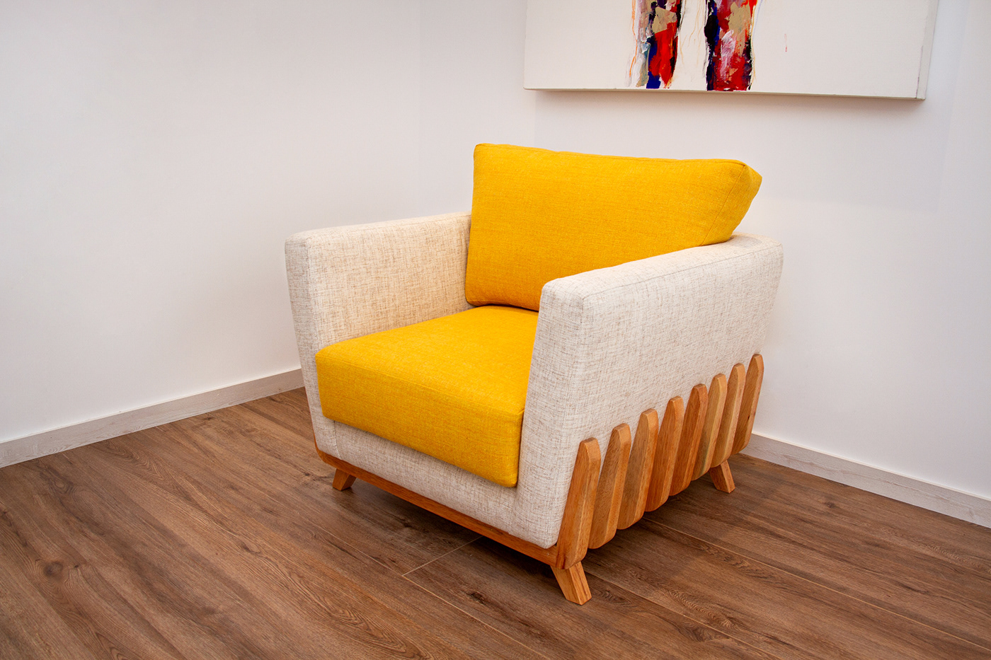 yellow，combination，sofa，fabric art，Sequences，sofa，Wooden frame，