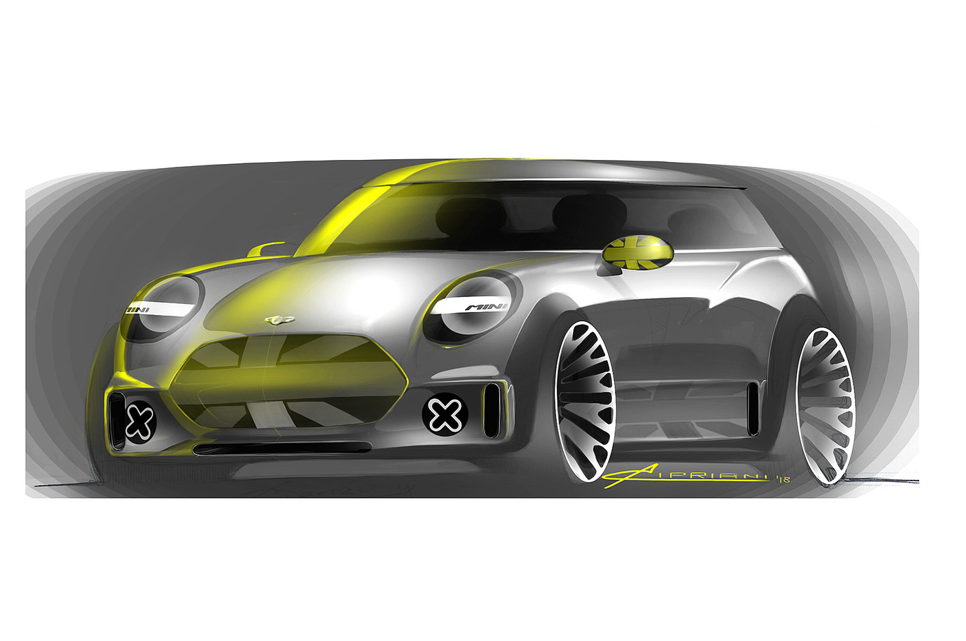 sketch，3D rendering，Automobile design，