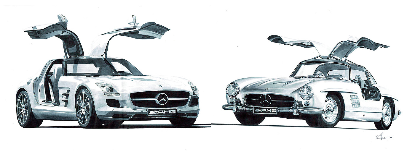 Sports car，Automobile design，sketch，