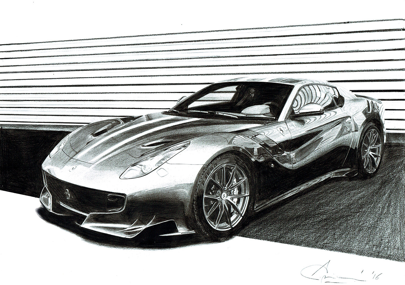 Sports car，Automobile design，sketch，