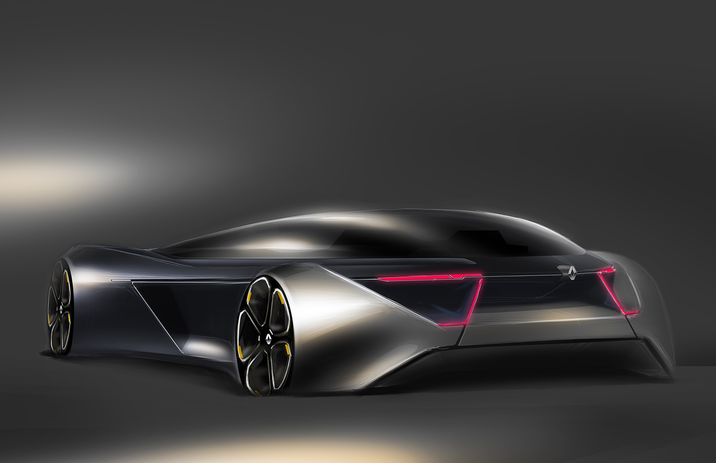 Concept car，Sketch works，Hand drawn，