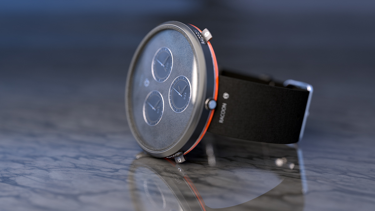Racoon Watch，Wristwatch，product design，industrial design，