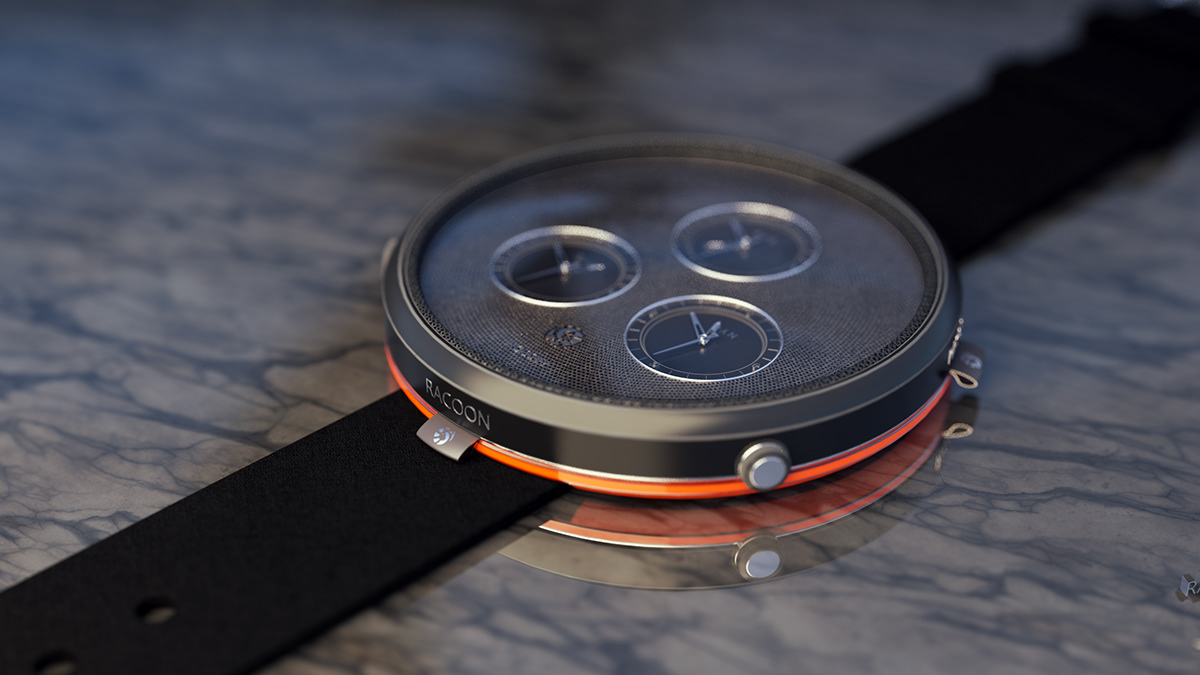 Racoon Watch，Wristwatch，product design，industrial design，