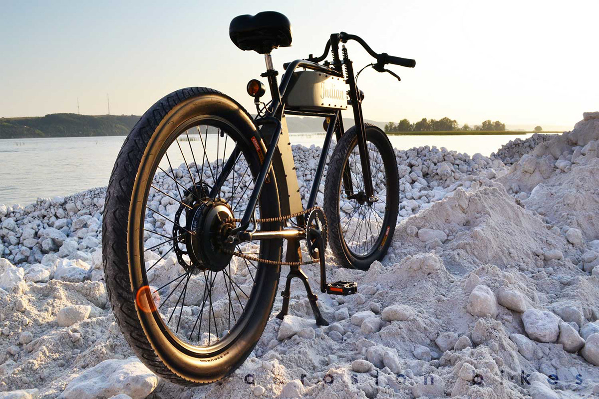 black，Electric bicycle，INDIAN，