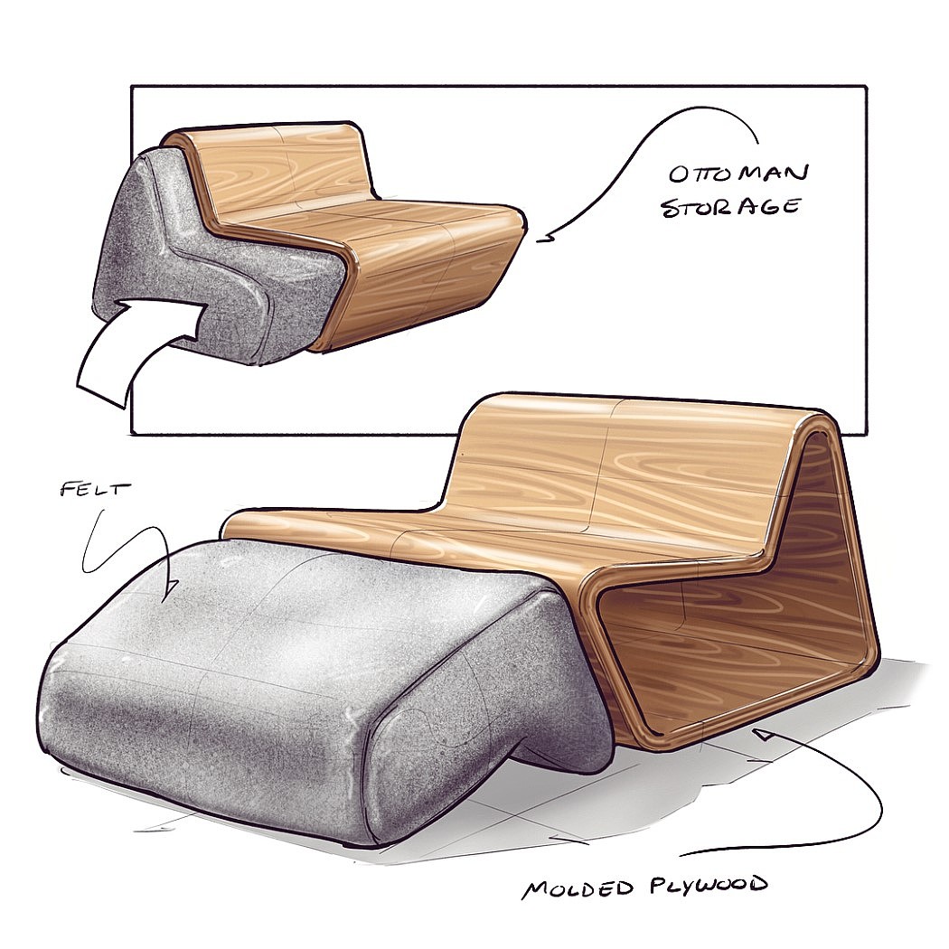 Computer production，furniture，Hand drawn，