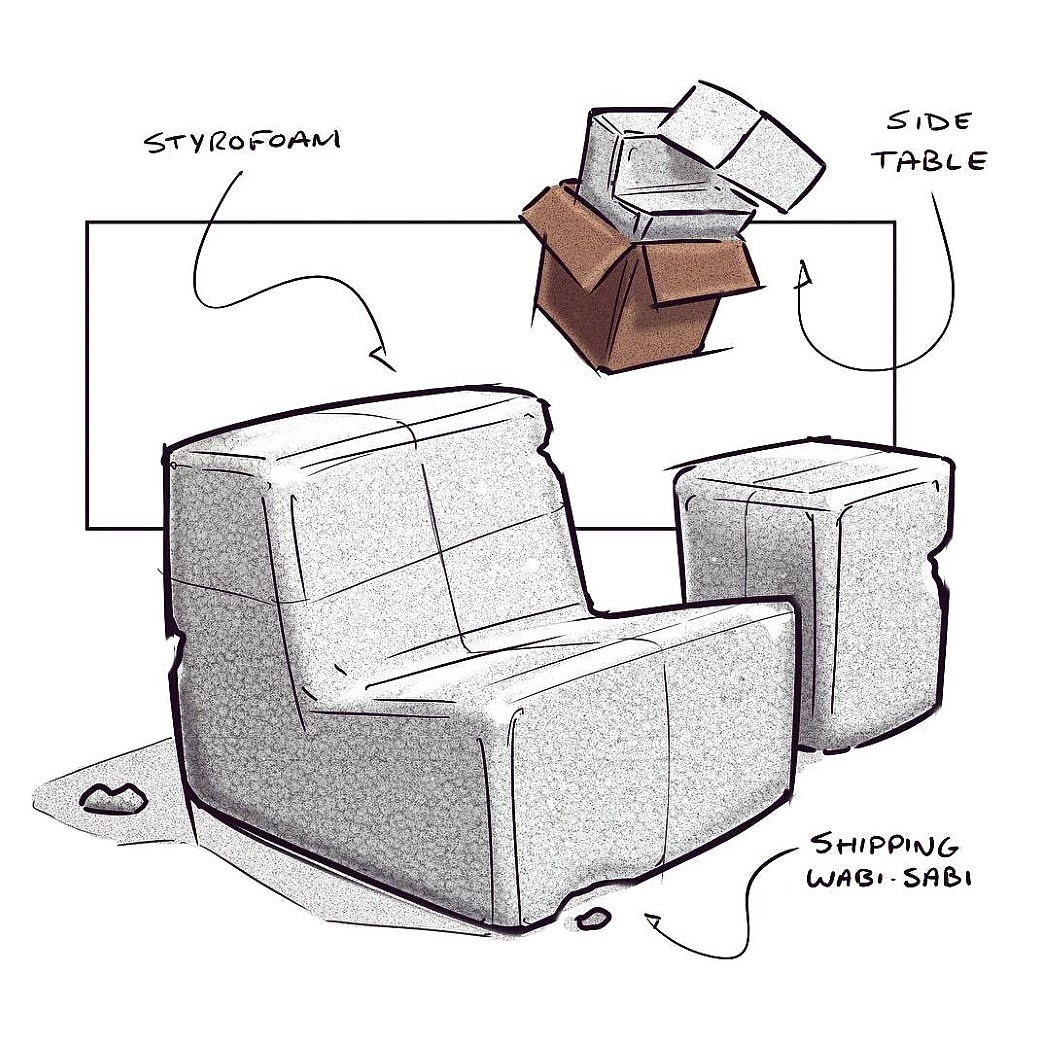 Computer production，furniture，Hand drawn，