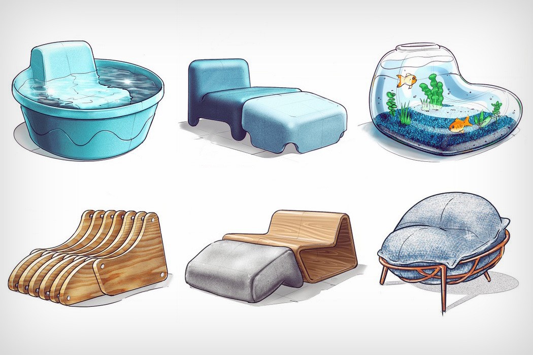 Computer production，furniture，Hand drawn，