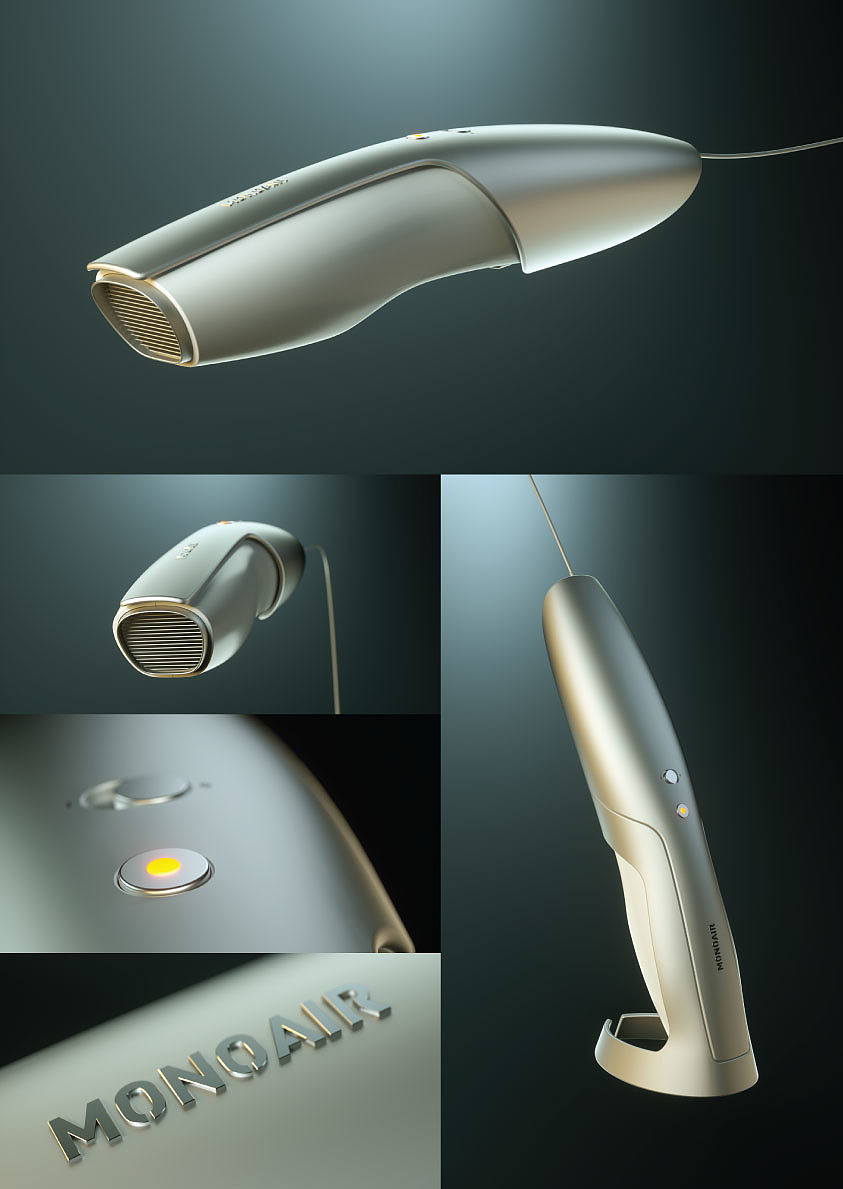 Sessile，hair drier，product design，