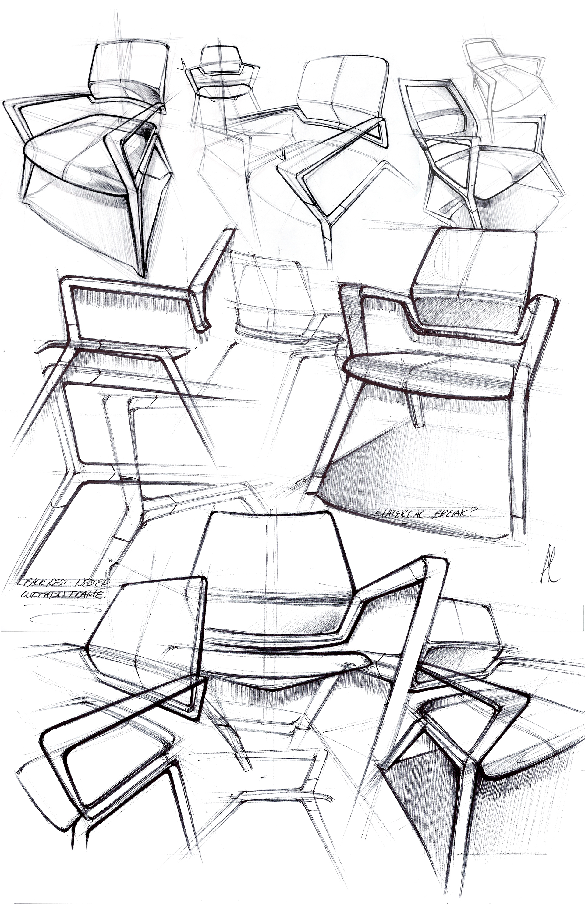 椅子三视图画法图片