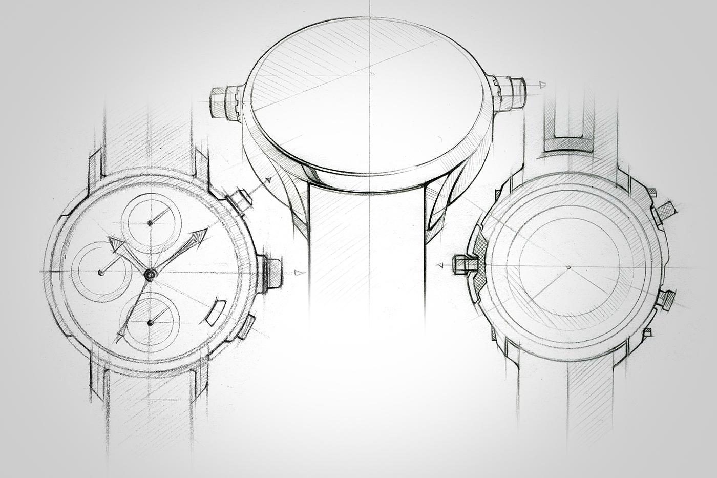 Digital plate，Wrist watch，Hand drawn，