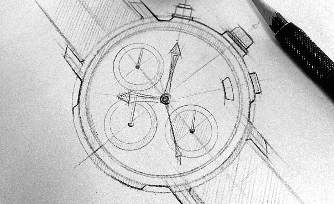 Digital plate，Wrist watch，Hand drawn，