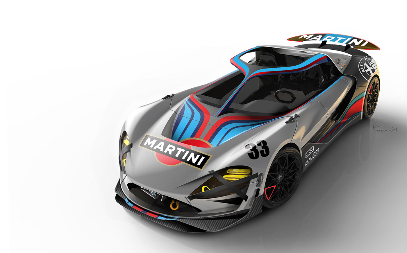 racing，alpha，Alpha Romeo，salute，sketch，