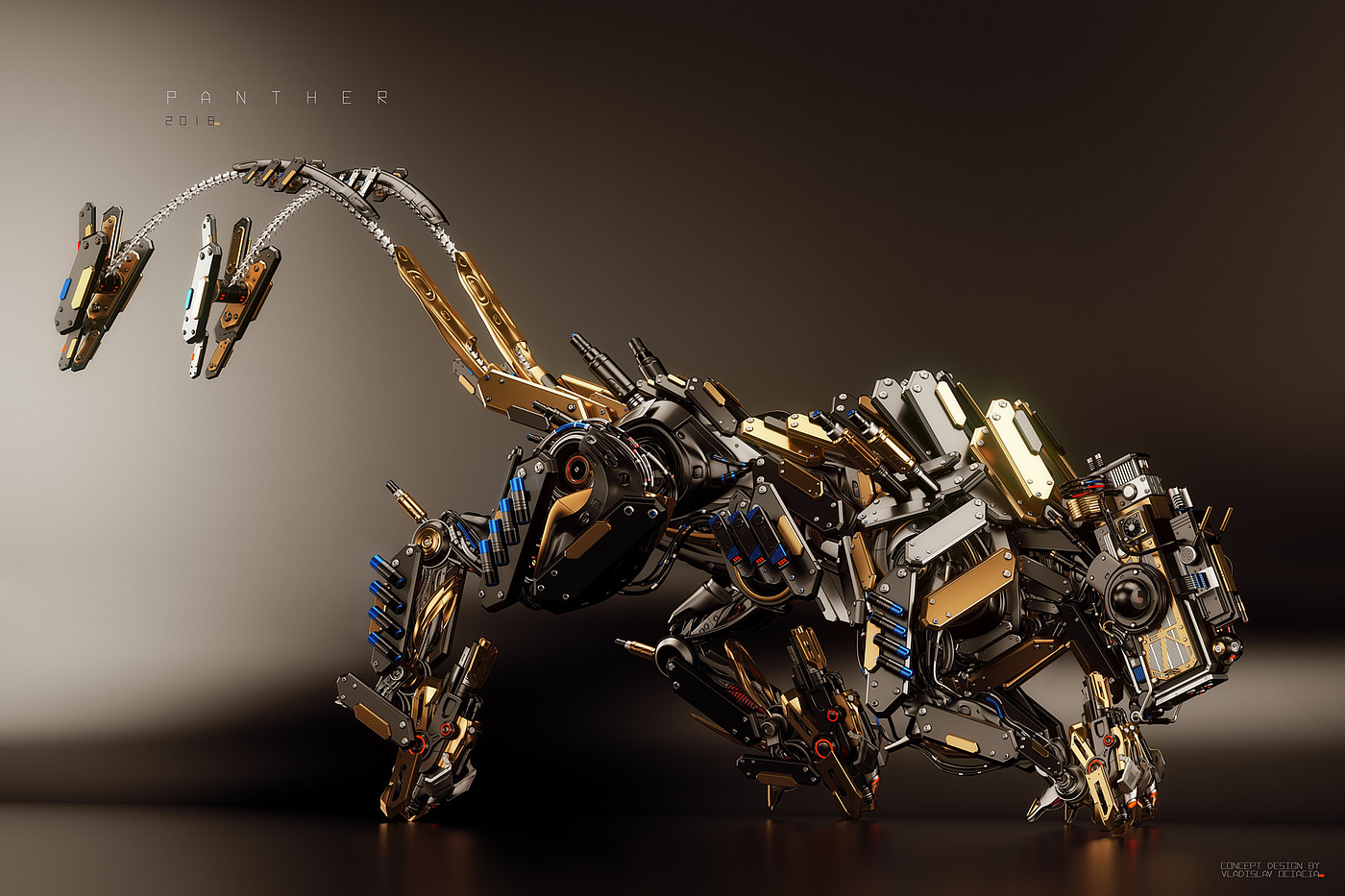 Computer rendering，3D production，Metal，PANTHER hunter，