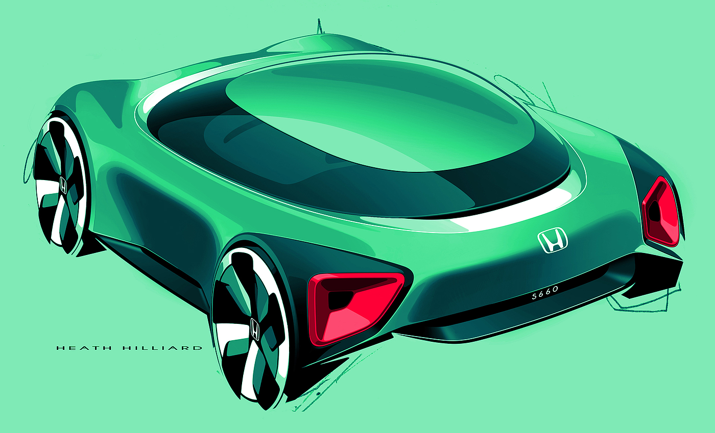 Computer production，Hand drawn，Automobile design，