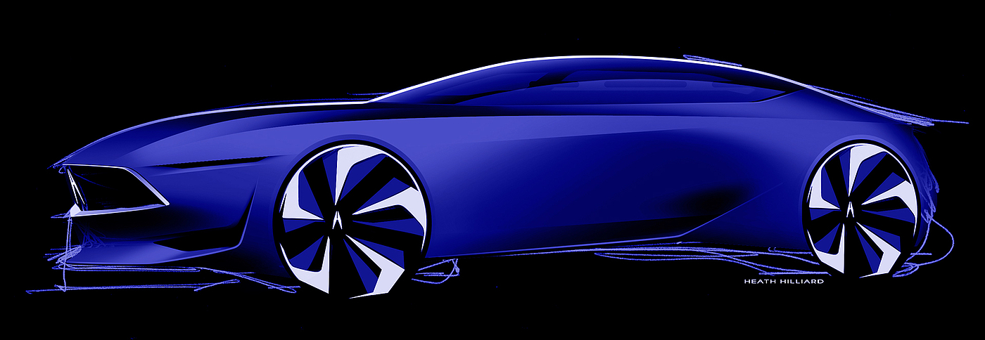 Computer production，Hand drawn，Automobile design，