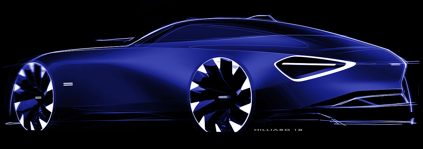 Computer production，Hand drawn，Automobile design，