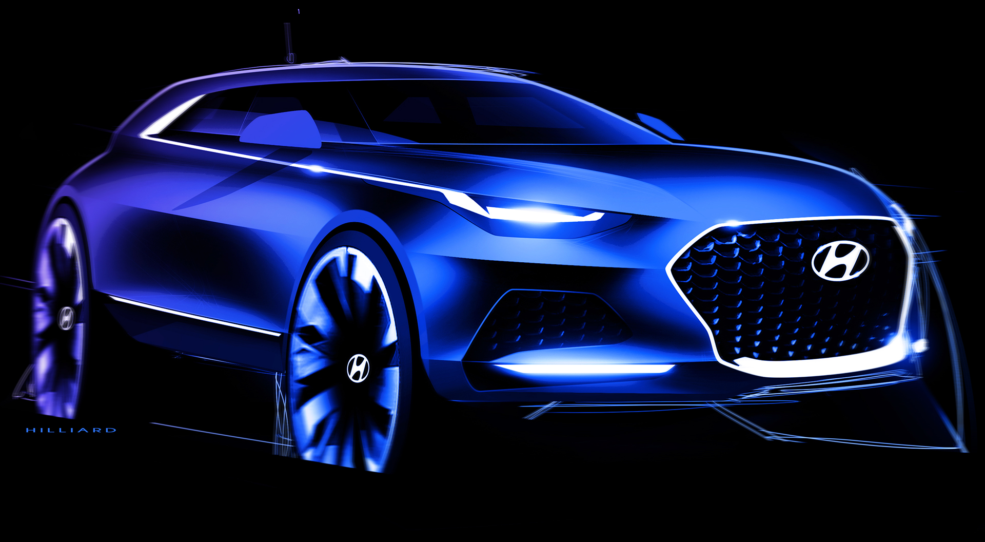 Computer production，Hand drawn，Automobile design，