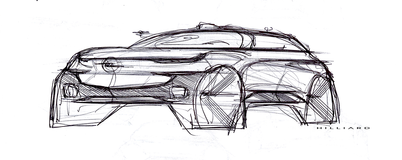 Computer production，Hand drawn，Automobile design，