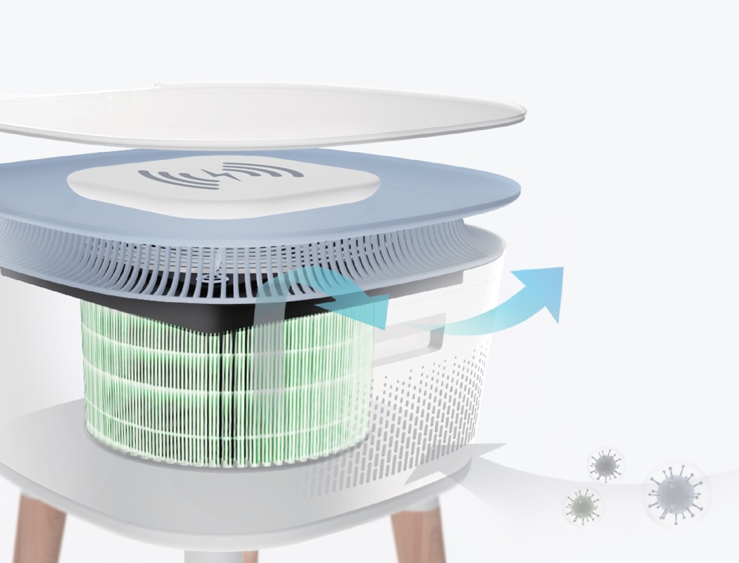 air cleaner，white，Simplicity，