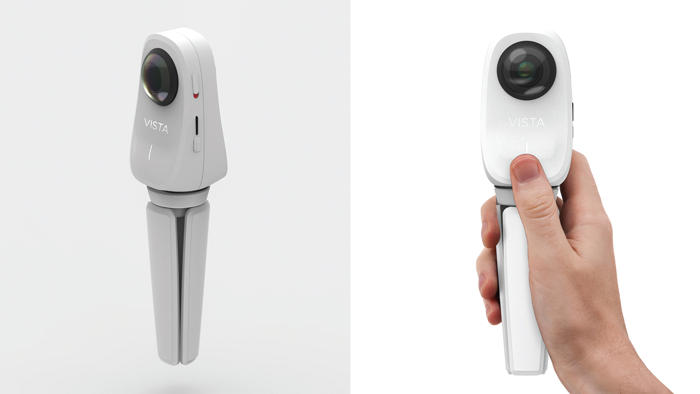 product design，industrial design，Seamless connection，Concept camera，three hundred and sixty，camera，VISTA，