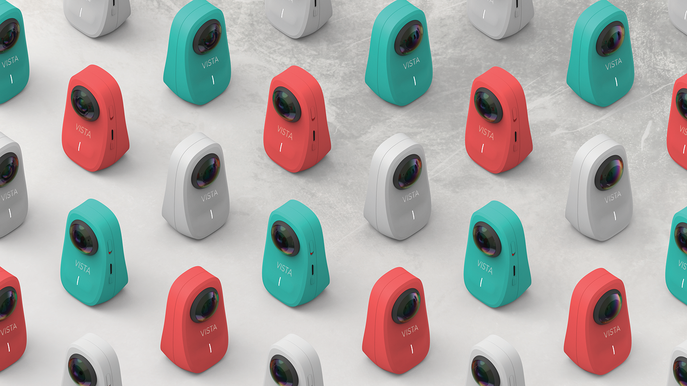product design，industrial design，Seamless connection，Concept camera，three hundred and sixty，camera，VISTA，