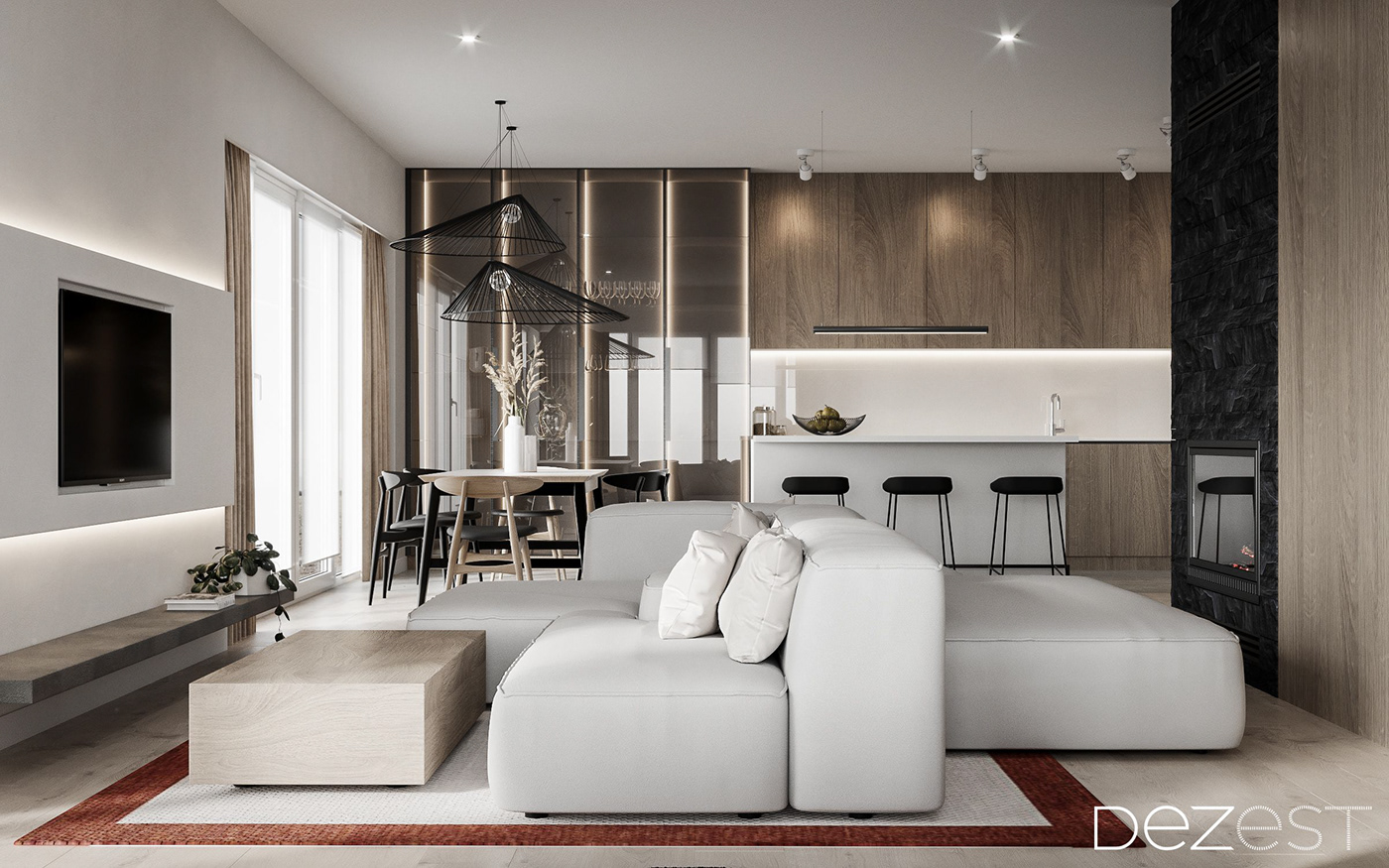 house，family，Architecture，Interior design，Digital art，