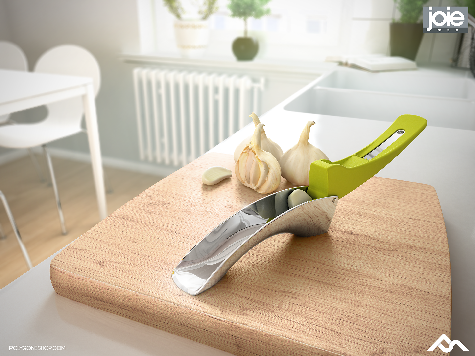 happy，Garlic peeler，Metal，