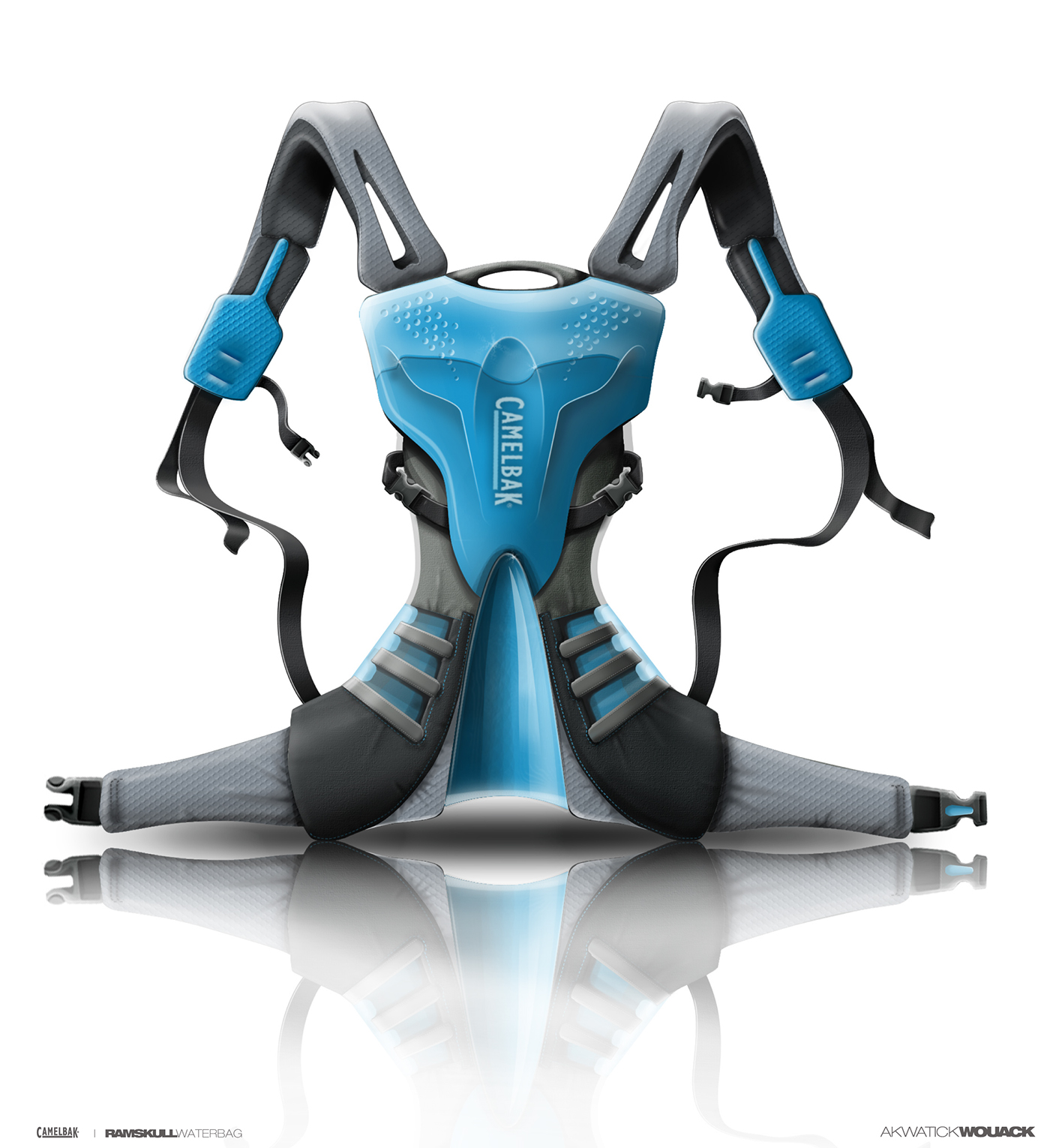 Easy to clean，concept，knapsack，RAMSKULL，Camelbak，Water bag，waterbag，