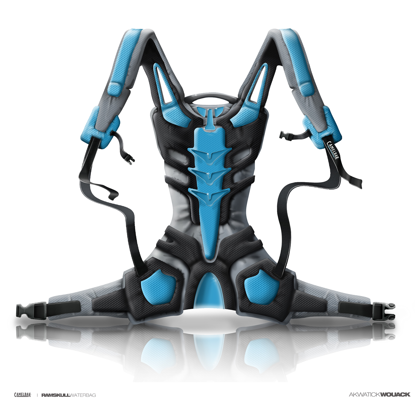 Easy to clean，concept，knapsack，RAMSKULL，Camelbak，Water bag，waterbag，