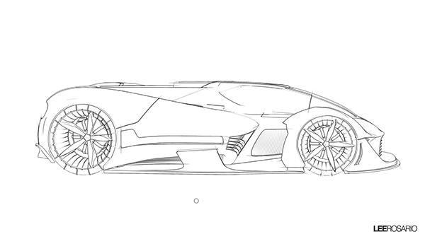 Hand drawn，Sports car，vehicle，industrial design，