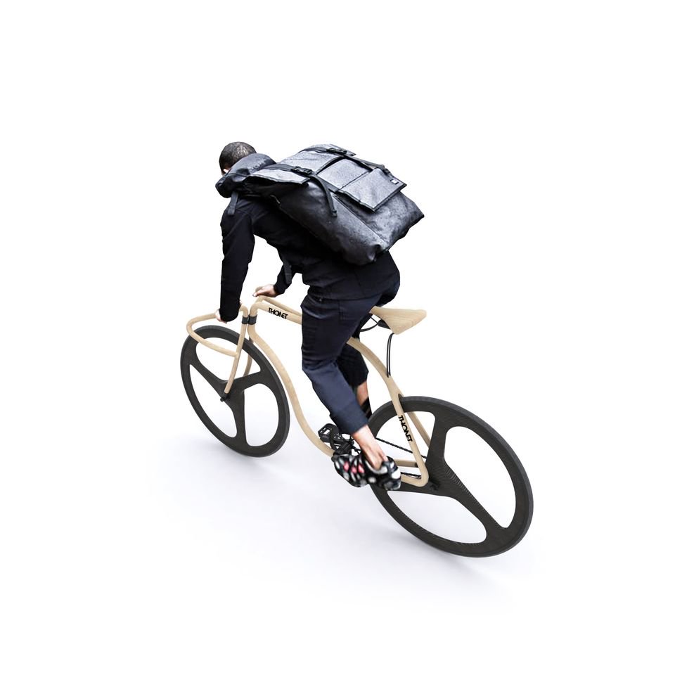 Thonet，concept，outdoors，Bicycle，Beech，carbon fibre，