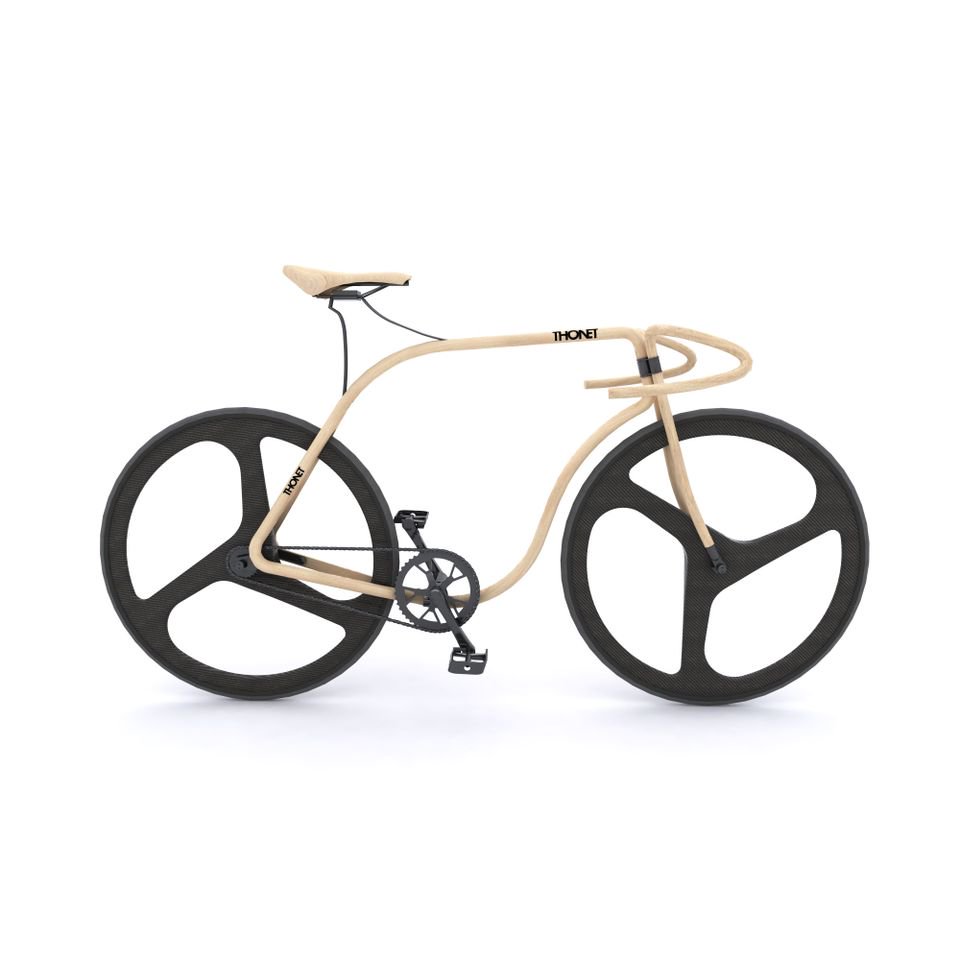 Thonet，concept，outdoors，Bicycle，Beech，carbon fibre，