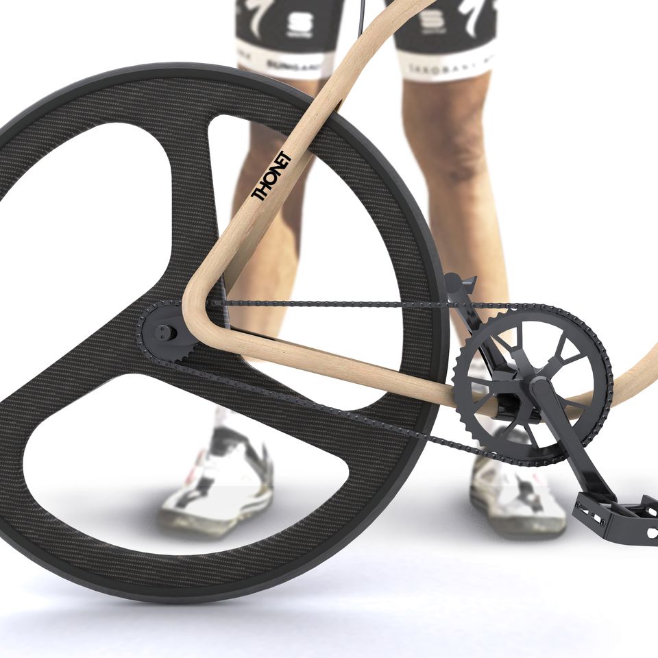 Thonet，concept，outdoors，Bicycle，Beech，carbon fibre，