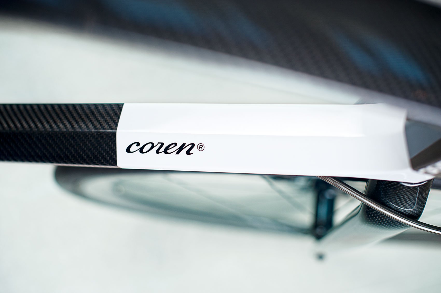 White paint，streamline，Light carbon fiber，Bicycle，Collen，Coren，