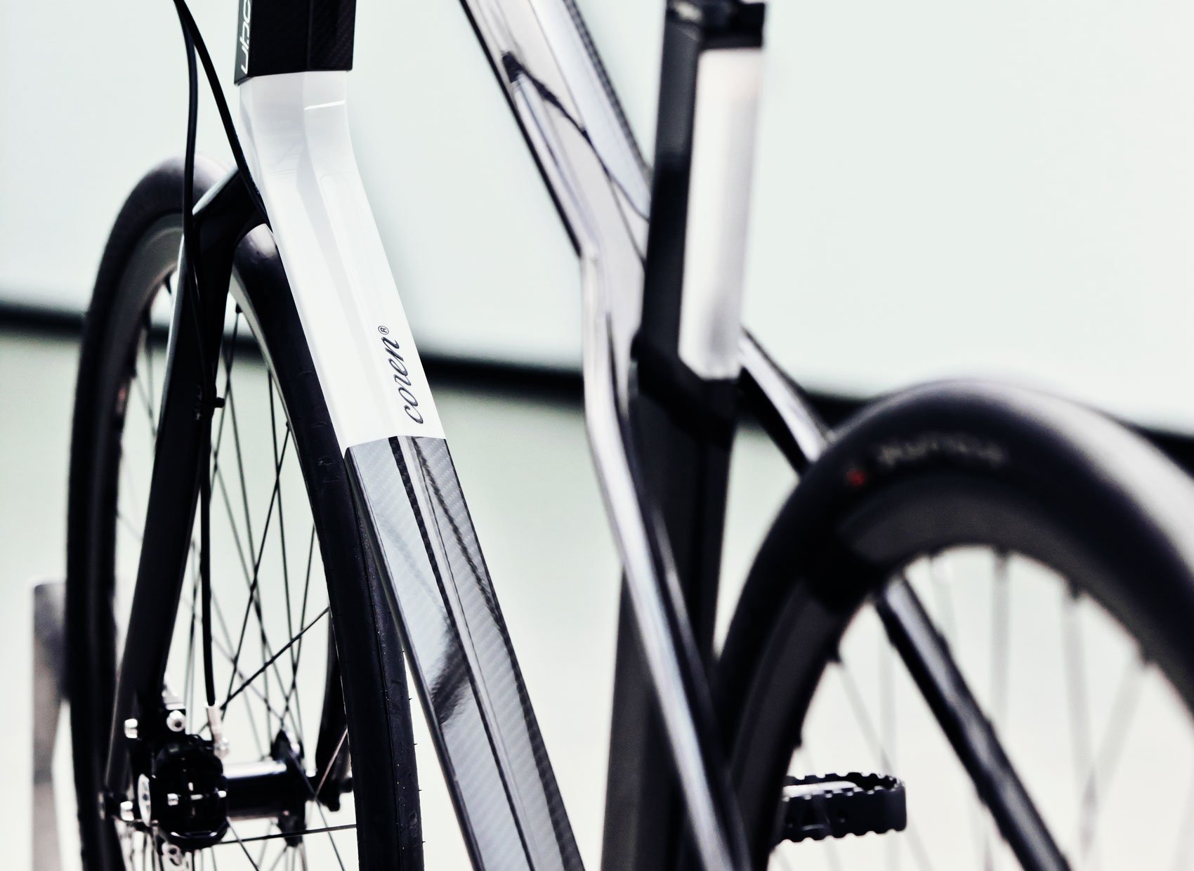 White paint，streamline，Light carbon fiber，Bicycle，Collen，Coren，